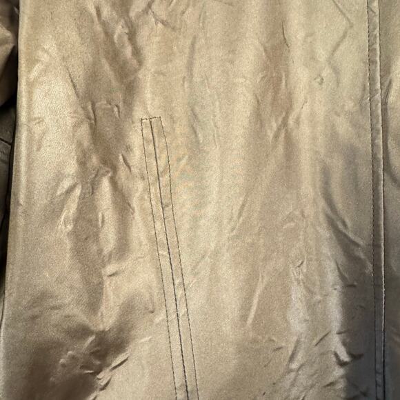 VTG Colebrook & Co Large Chic Faux Fur Collar Removable Vinyl Retro Lined Jacket - Picture 3 of 16